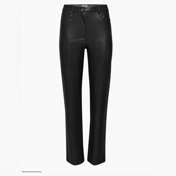 ARITZIA Melina High Rise - Straight leg vegan leather pants - Picture 2 of 5